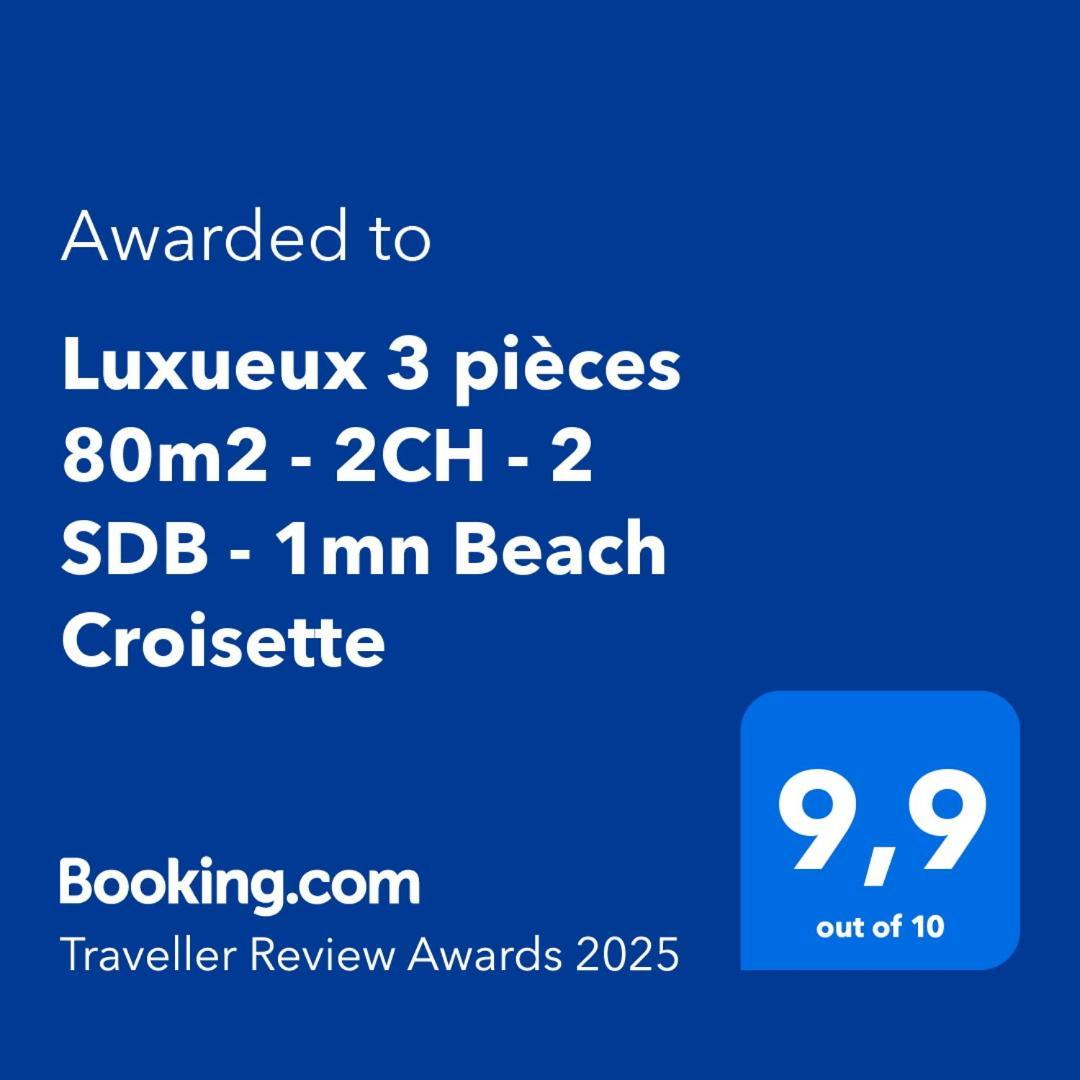 Luxueux 3 Pieces 80M2 - 2Ch - 2 Sdb - 1Mn Beach Croisette Кан Екстериор снимка